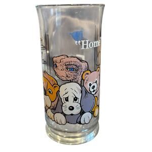 Vintage ET Phone Home Drinking Glass 1982 Pizza Hut Promotion 6" Tall Movie